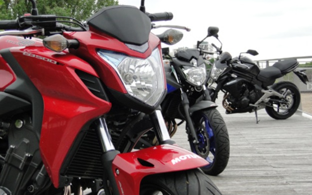 Honda CB500F, Kawasaki er-6n or Yamaha XJ6: which bike A2 choose?