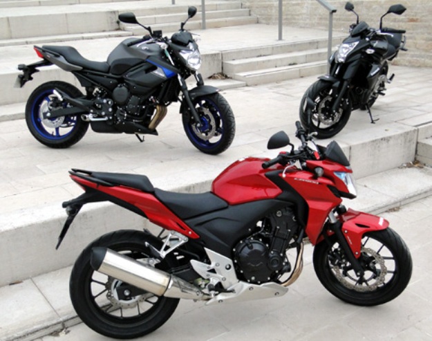 Honda CB500F, Kawasaki er-6n or Yamaha XJ6: which bike A2 choose?